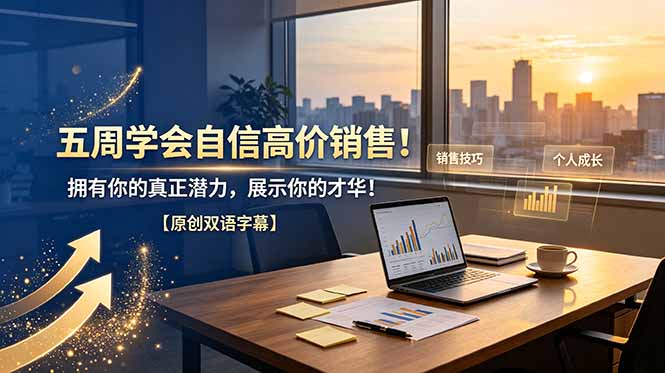 五周学会自信高价销售!拥有你的真正潜力,展示你的才华!【原创双语字幕】-佰因轻创网