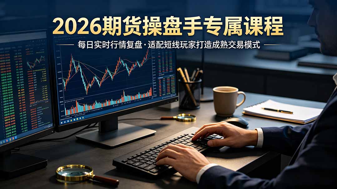 2026期货操盘手专属课程-更新6月，每日实时行情复盘，适配短线玩家打造成熟交易模式-佰因轻创网