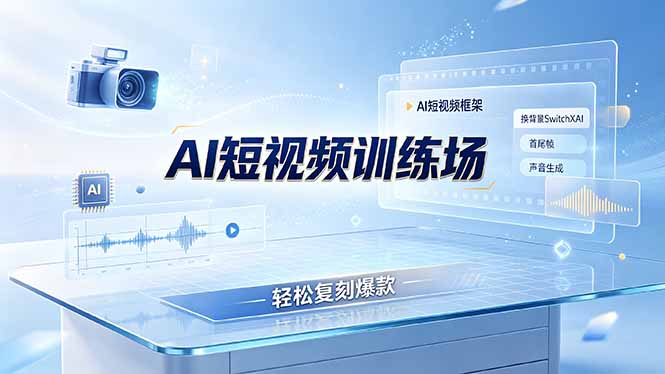 老陈AI短视频训练场：AI短视频框架+换背景SwitchXAI+首尾帧+声音生成，轻松复刻爆款-佰因轻创网