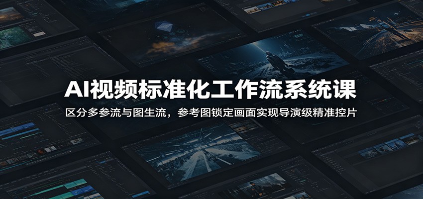 AI视频标准化工作流系统课：区分多参流与图生流，参考图锁定画面实现导演级精准控片-佰因轻创网
