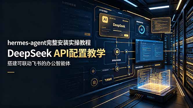 hermes-agent完整安装实操教程，DeepSeek API配置教学，搭建可联动飞书的办公智能体-佰因轻创网
