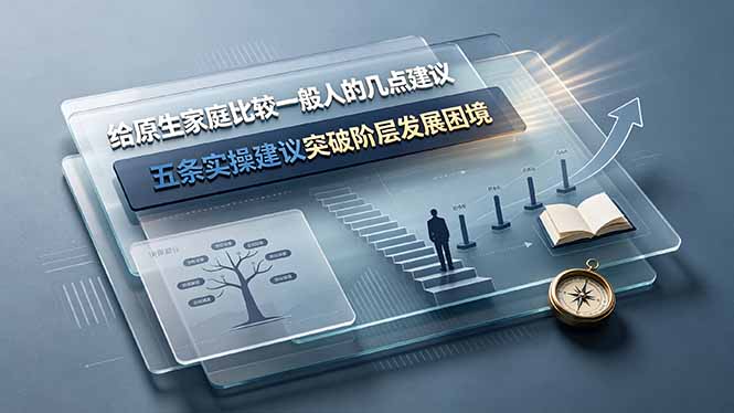 付费文章：给原生家庭比较一般人的几点建议，五条实操建议突破阶层发展困境-佰因轻创网