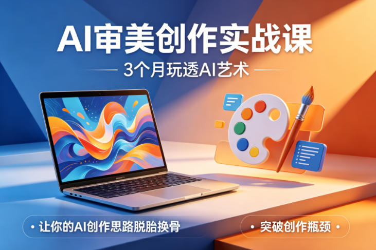 AI审美创作实战课，3个月玩透AI艺术，让你的AI创作思路脱胎换骨，突破创作瓶颈(更新0706)-佰因轻创网