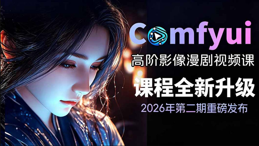 2026新版ComfyUI漫剧动画全流程实战课，0基础入门到进阶全流程动态漫，轻松实现流量变现-佰因轻创网