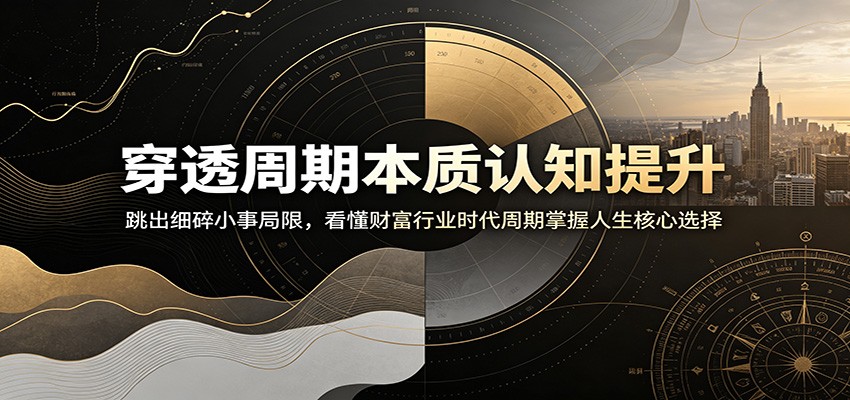 穿透周期本质认知提升：跳出细碎小事局限，看懂财富行业时代周期掌握人生核心选择-佰因轻创网
