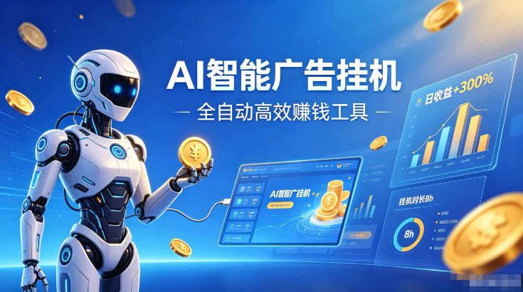 AI智能广告挂G，在家自动賺收益，全程无需人工操作、不用直播、不用拉人【揭秘】-佰因轻创网