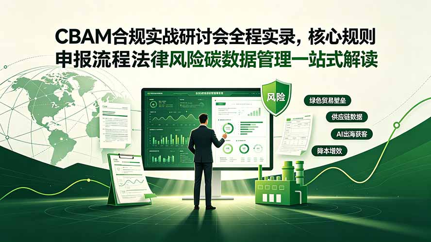 CBAM合规实战研讨会全程实录，核心规则申报流程法律风险碳数据管理一站式解读-佰因轻创网