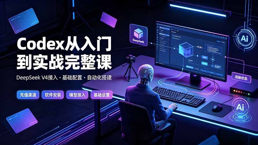 Codex从入门到实战完整课｜充值·安装·接入DeepSeek，记忆·插件·Skill·CLI·MCP全拆解-佰因轻创网