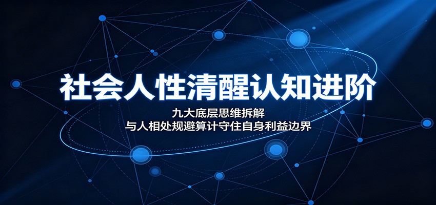 社会人性清醒认知进阶：九大底层思维拆解，与人相处规避算计守住自身利益边界-佰因轻创网