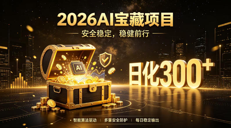 2026AI安全掘金项目，日化稳定300+，无需人为干预操作，当天见收益，操作简单【揭秘】-佰因轻创网