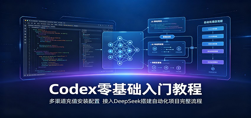 Codex零基础入门教程：多渠道充值安装配置，接入DeepSeek搭建自动化项目完整流程-佰因轻创网