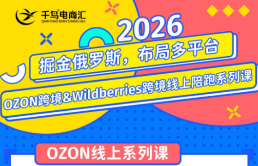千鸟跨境·26年OZON&wildberries跨境店线上陪跑训练营(更新)-佰因轻创网