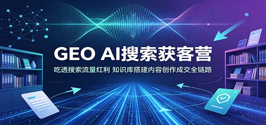 GEO AI搜索获客营：吃透搜索流量红利，知识库搭建内容创作成交全链路-佰因轻创网