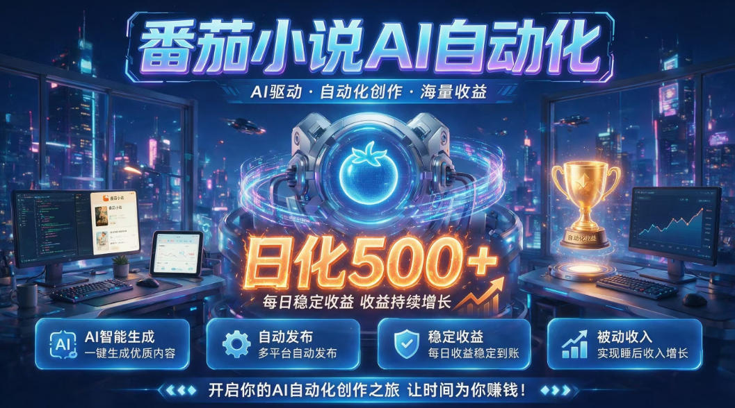 小白可做番茄AI，居家轻创业，每日稳赚500➕，普通人低门槛轻松线上增收【揭秘】-佰因轻创网