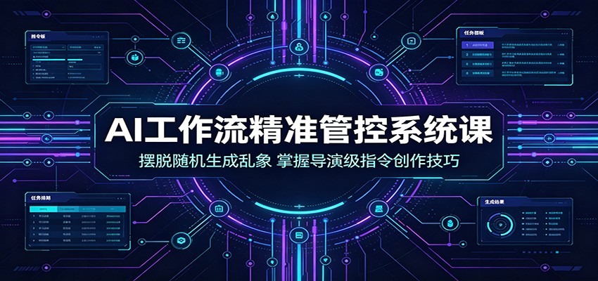 AI工作流精准管控系统课：摆脱随机生成乱象，掌握导演级指令创作技巧-佰因轻创网