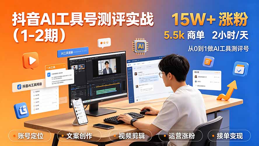 抖音AI工具号测评实战(1-2期-佰因轻创网