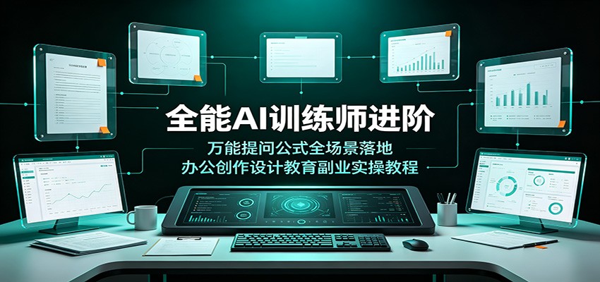 全能AI训练师进阶：万能提问公式全场景落地，办公创作设计教育副业实操教程-佰因轻创网