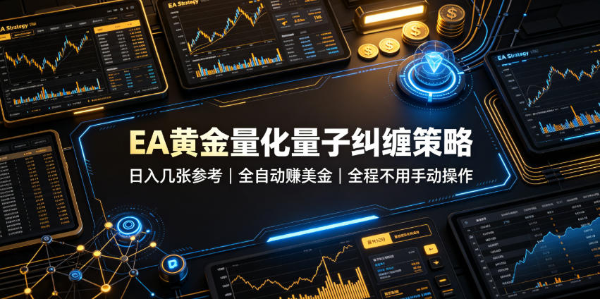 EA黄金量化量子纠缠策略，日入几张，全自动賺美金，全程不用手动操作！【揭秘】-佰因轻创网