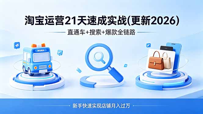 淘宝运营21天速成实战(更新4月-佰因轻创网