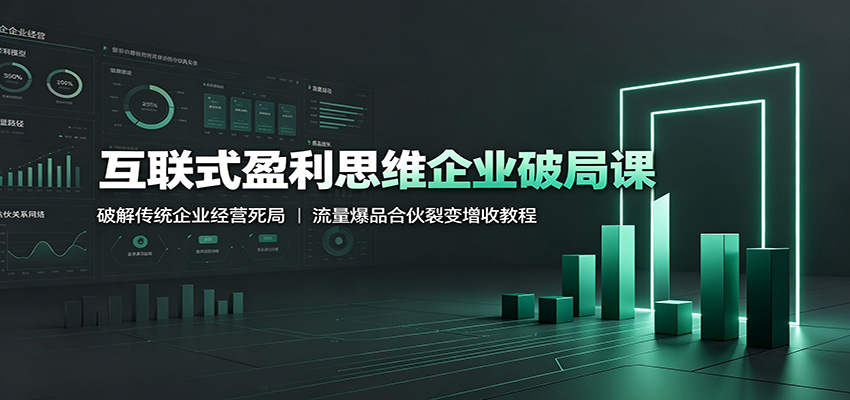 互联式盈利思维企业破局课：破解传统企业经营死局，流量爆品合伙裂变增收教程-佰因轻创网
