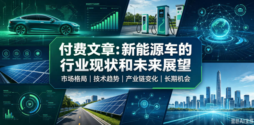 付费文章：新能原车的行业现状和未来展望-佰因轻创网