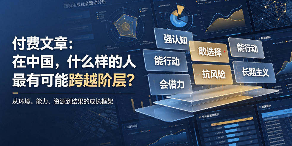 付费文章：在中国，什么样的人最有可能跨越阶层？-佰因轻创网