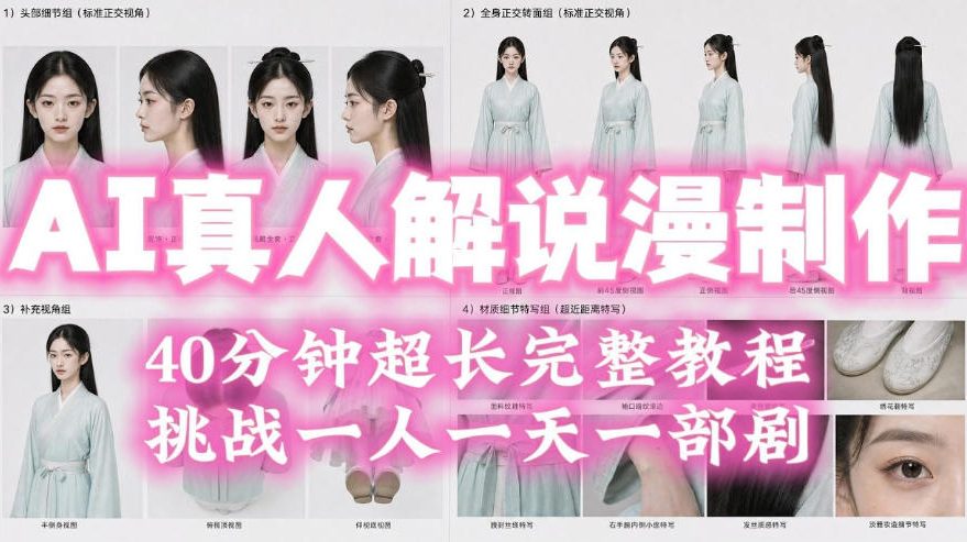 2026年AI真人解说漫剧自动批量化制作教程，40分钟超长完整，自动批量化制作，挑战一人一天一部剧！-佰因轻创网