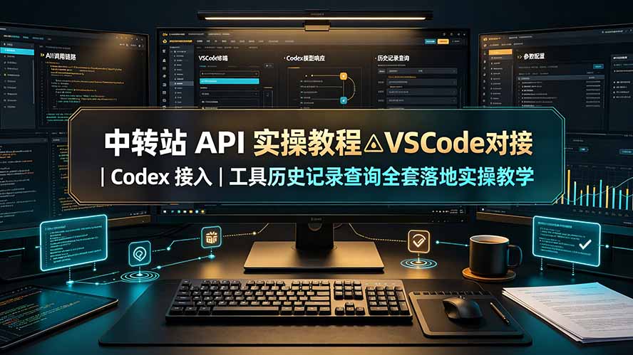 中转站 API 实操教程△VSCode 对接｜Codex 接入｜工具历史记录查询全套落地实操教学-佰因轻创网