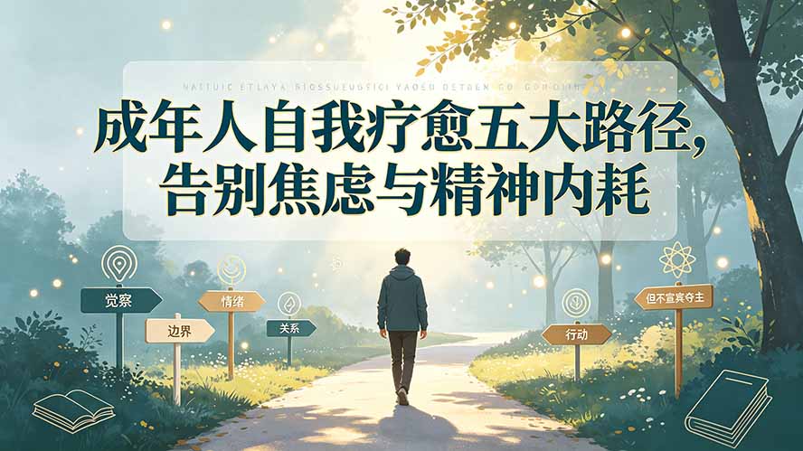 付费文章：成年人自我疗愈五大路径，告别焦虑与精神内耗-佰因轻创网