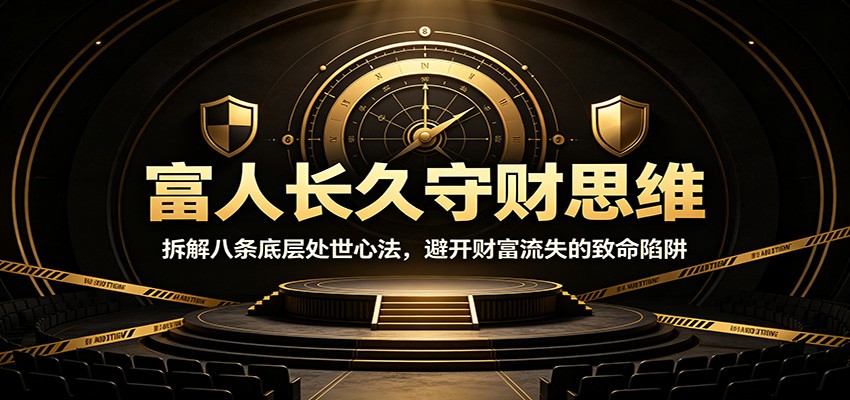 富人长久守财思维：拆解八条底层处世心法，避开财富流失的致命陷阱-佰因轻创网