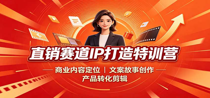 直销赛道IP打造特训营：商业内容定位，文案故事创作，产品转化剪辑-佰因轻创网
