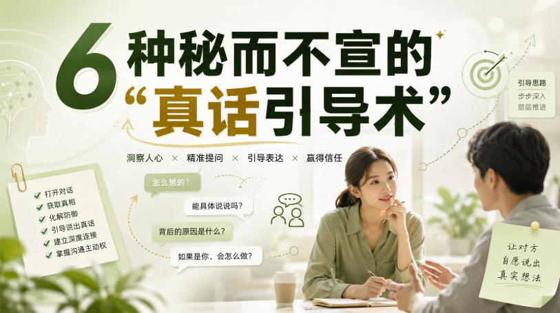 付费文章：6种秘而不宣的“真话引导术”-佰因轻创网