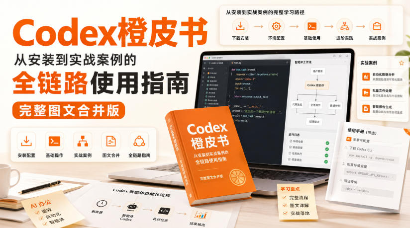 Codex橙皮书，从安装到实战案例的全链路使用指南，完整图文合并版-佰因轻创网