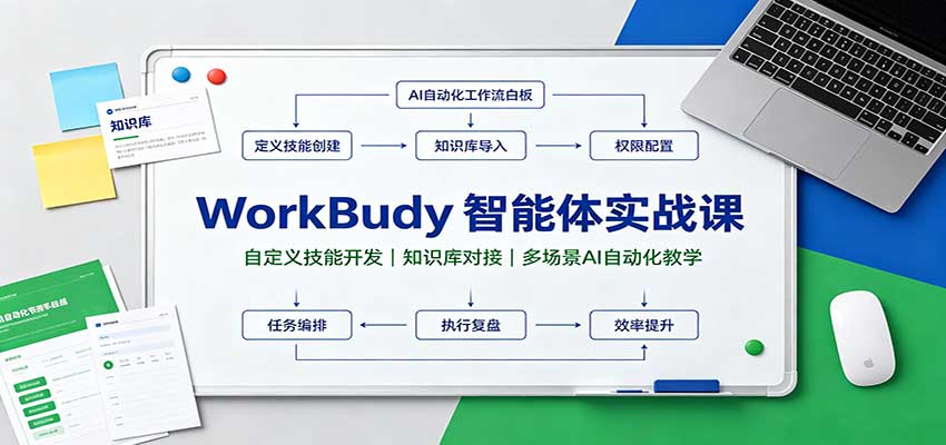 WorkBuddy智能体实战课：自定义技能开发，知识库对接，多场景AI自动化教学-佰因轻创网