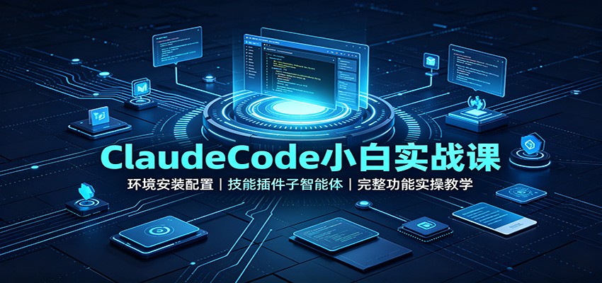 ClaudeCode小白实战课：环境安装配置，技能插件子智能体，完整功能实操教学-佰因轻创网