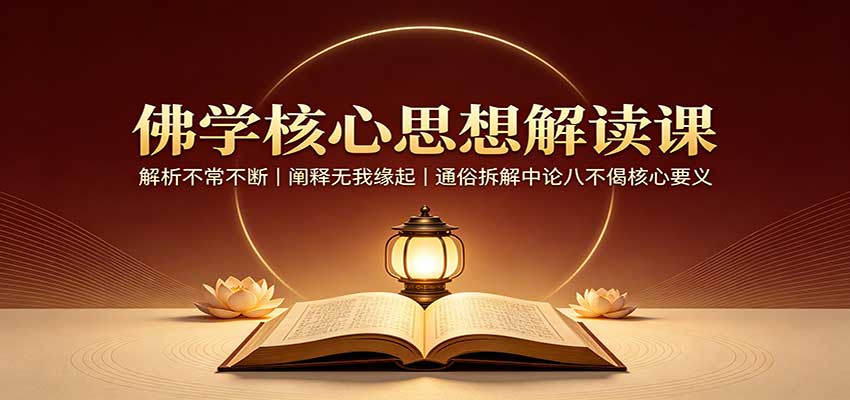 佛学核心思想解读课：解析不常不断，阐释无我缘起，通俗拆解中论八不偈核心要义-佰因轻创网