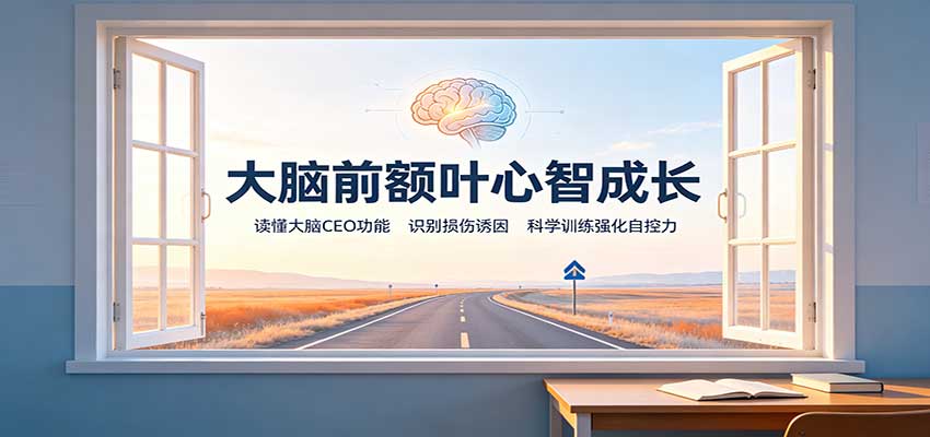 大脑前额叶心智成长：读懂大脑CEO功能，识别损伤诱因，科学训练强化自控力-佰因轻创网