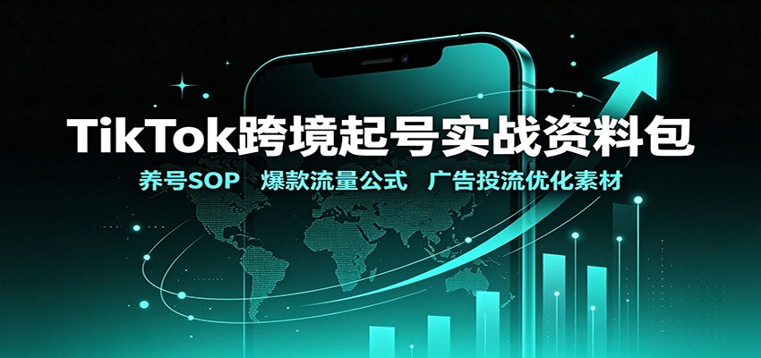 TikTok跨境起号实战资料包：养号SOP，爆款流量公式，广告投流优化素材-佰因轻创网