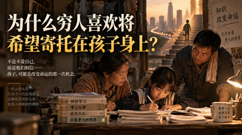 某社群精品文章：为什么穷人喜欢将希望寄托在孩子身上？-佰因轻创网