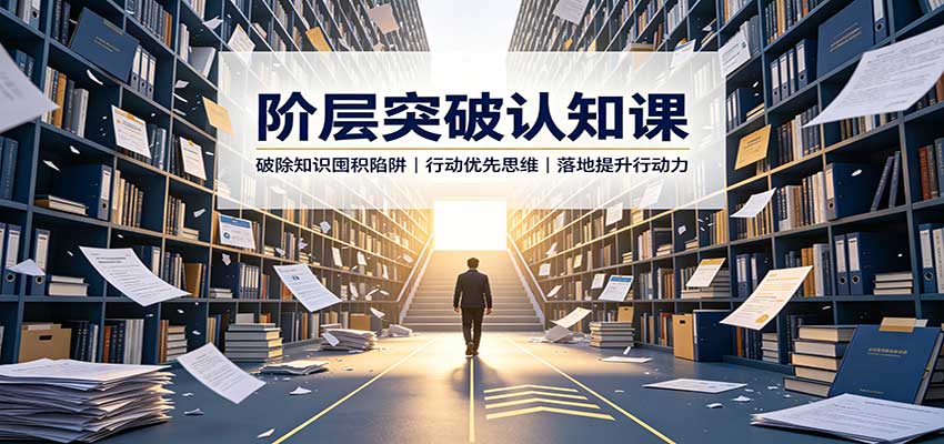 阶层突破认知课：破除知识囤积陷阱，行动优先思维，落地提升行动力-佰因轻创网