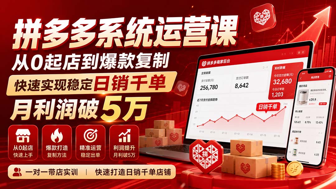 图片[1]-拼多多系统运营课(更新8月-佰因轻创网