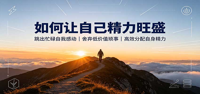 如何让自己精力旺盛：跳出忙碌自我感动，舍弃低价值琐事，高效分配自身精力-佰因轻创网