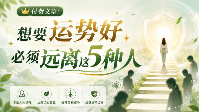 付费文章:想要运势好,必须远离这5种人-佰因轻创网