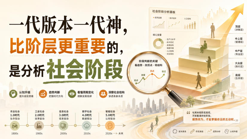 付费文章：一代版本一代神，比阶层更重要的，是分析社会阶段-佰因轻创网