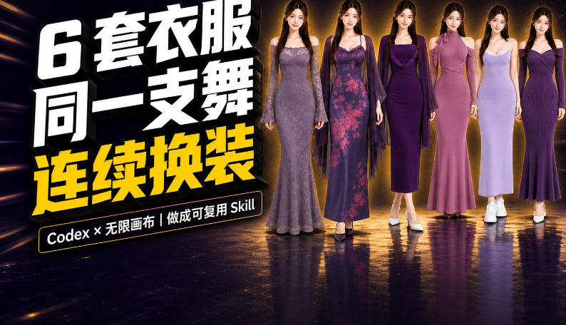 同一支舞，6套衣服按顺序切换：我把服装换装视频做成了一个Skill-佰因轻创网