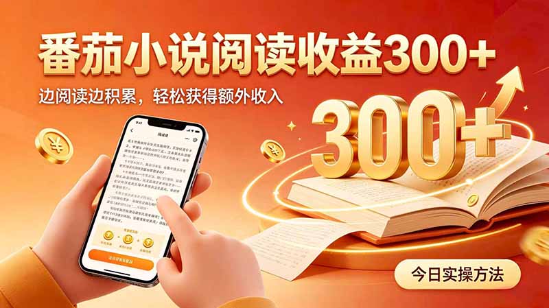 全自动番茄挂机玩法，日入300+边阅读边积累，轻松获得额外收入-佰因轻创网