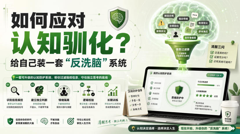 付费文章：如何应对认知驯化？给自己装一套“反洗脑”系统-佰因轻创网