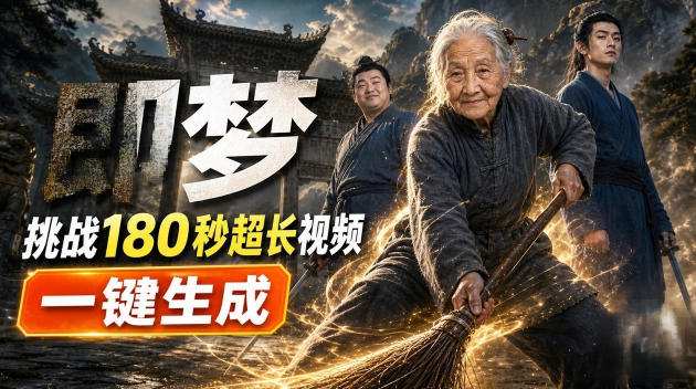 即梦挑战180秒超长视频！一键生成3分钟电影？完整制作流程详细分享！-佰因轻创网