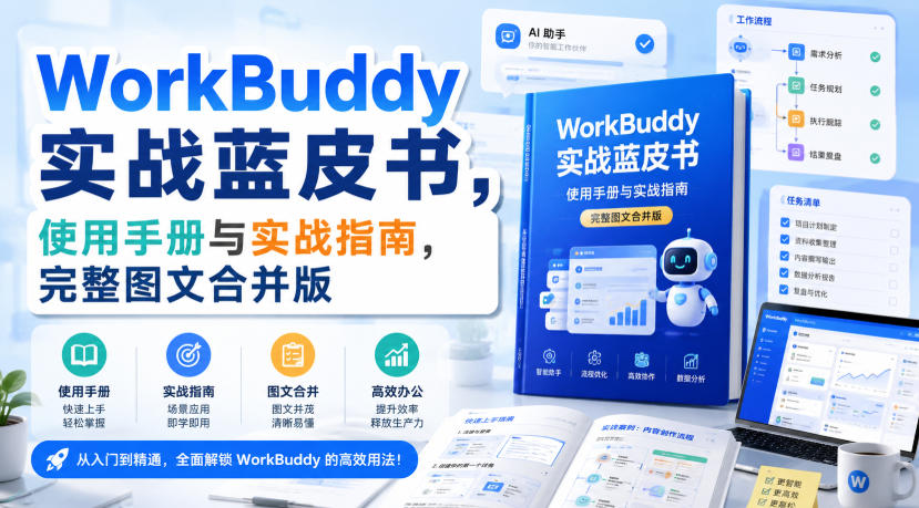 WorkBuddy实战蓝皮书，使用手册与实战指南，完整图文合并版-佰因轻创网
