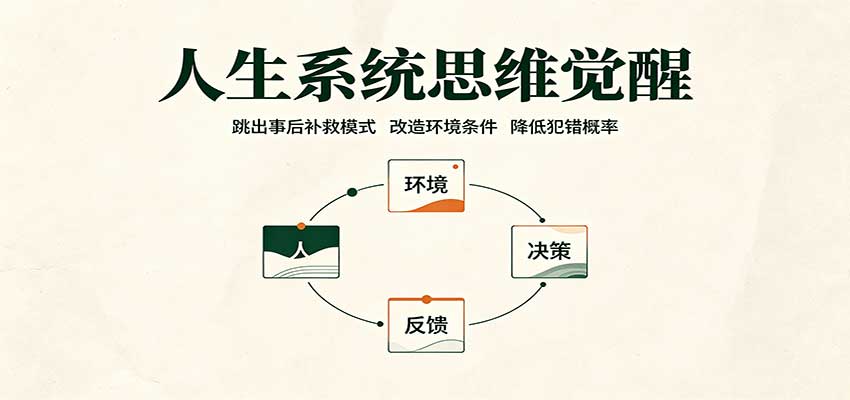 人生系统思维觉醒：跳出事后补救模式，改造环境条件，降低犯错概率-佰因轻创网